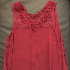 Red casual summer tank